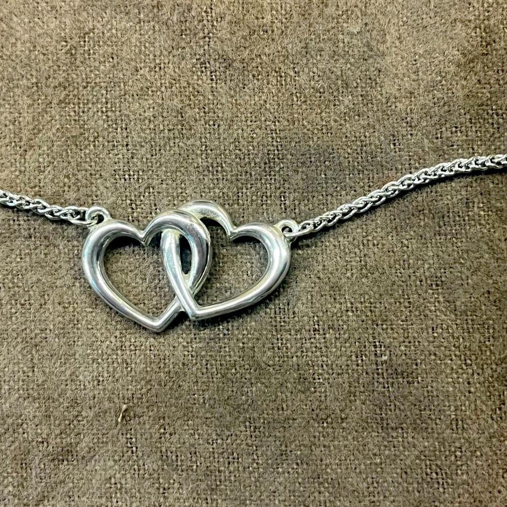 James Avery Double Heart Linked Necklace